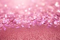 Festive pink glittering bokeh background