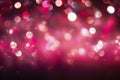 festive pink and white lights bokeh background