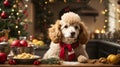 Festive Poodle Feast: Crafting a Delightful Christmas Dinner in the Cozy Kitchen