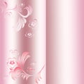 Gentle pink background. Transparent pattern of flowers. Royalty Free Stock Photo