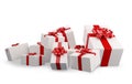 Festive presents postal parcel shipment 3d-illustration Royalty Free Stock Photo