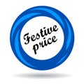 Festive price colorful icon