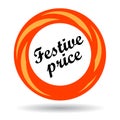 Festive price colorful icon