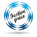 Festive price colorful icon