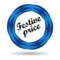 Festive price colorful icon
