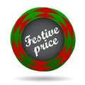 Festive price colorful icon