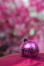 Festive Purple Bauble with Great Background