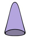 Festive purple cap. A conical hat for a birthday. Cartoon style