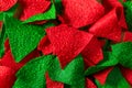 Festive Red and Green Christmas Tortilla Chips Royalty Free Stock Photo