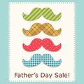 Festive retro greeting card for Father`s day