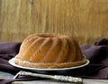 Festive round biscuit cake