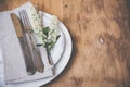 Festive rustic table setting