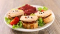 Festive salad with foie gras Royalty Free Stock Photo