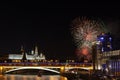 Festive salute over the Kremlin in Moscow