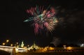 Festive salute over the Kremlin in Moscow