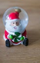 Festive Santa Snow Globe Royalty Free Stock Photo