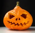 Festive halloween pumpkin on dark background