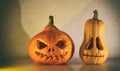 Festive scary pumpkins for halloween