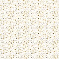 Festive Seamless Pattern. Small shiny gold drops, glittering golden blobs on white background. Paint splash. Spray Royalty Free Stock Photo