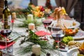 Festive served table