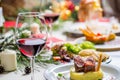 Festive served table