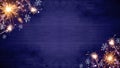 Festive Silvester Party/ New year / New Year`s Eve / Holiday background - Top view / above view from sparklers, bokeh lights and Royalty Free Stock Photo