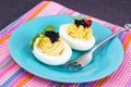 Festive snack stuffed eggs Royalty Free Stock Photo