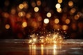 festive spirit of the end-of-the-year celebration with a dazzling display of colorful fireworks against the night sky. Royalty Free Stock Photo