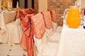 Festive table and chairs.