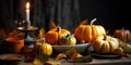 Festive table decorated for Thanksgiving Day. Concept thanksgiving table setting