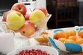 Festive table with fruits Royalty Free Stock Photo