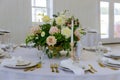 Festive table served for dinner or party Royalty Free Stock Photo