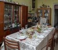 Festive table served great snacks while waiting for guests