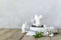 Festive table setting for Happy Easter day