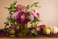 Festive table setting for Thanksgiving day. Royalty Free Stock Photo