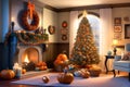Festive Tableau: Essence of Easter, Halloween, Christmas, and Thanksgiving in a Whimsical Seasonal Fusion