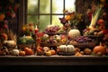 Festive Thanksgiving table setting with a