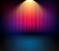 Festive theater curtains backgorund for concert. Stage show entartainment vector backdrop with curtains Royalty Free Stock Photo