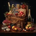 Festive Treasures: A Hamper Adorned with Precious Seasonal Joys