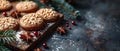 Festive Treats: Gourmet Cookies in Holiday Ambiance #BakeryMagic. Concept Festive Treats, Gourmet