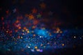 Festive twinkle lights background, abstract sparkle backdrop with stars, modern design overlay with sparkling glimmers Royalty Free Stock Photo