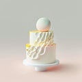 Festive two tier wedding cake. Creative dessert concept