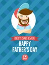 Festive typographical retro style greeting card for father's da