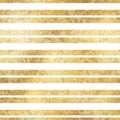 Festive Vector Geometric Striped Golden Seamless Pattern. Classic shiny gold foil repeat texture with horizontal lines Royalty Free Stock Photo