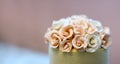 Festive wedding cake with flowers, yellow-orange flowers, bunk, beautiful, gentle