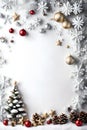 Festive white Frame with blank canvas