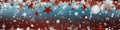 festive winter seamless pattern with white snowflakes on blue red Christmas background for wrapping paper and textile Royalty Free Stock Photo