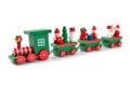 Festive Wooden Train with Snowmen and Christmas Trees