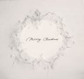 Festive wreath decoration for Christmas with pearls and light bu Royalty Free Stock Photo