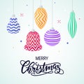 Festive Xmas design in realistic style, vector Royalty Free Stock Photo